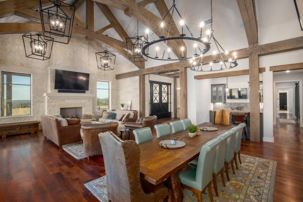 Warm great room interior